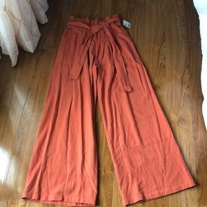 UO Bennie Paperbag Wide Leg Pants